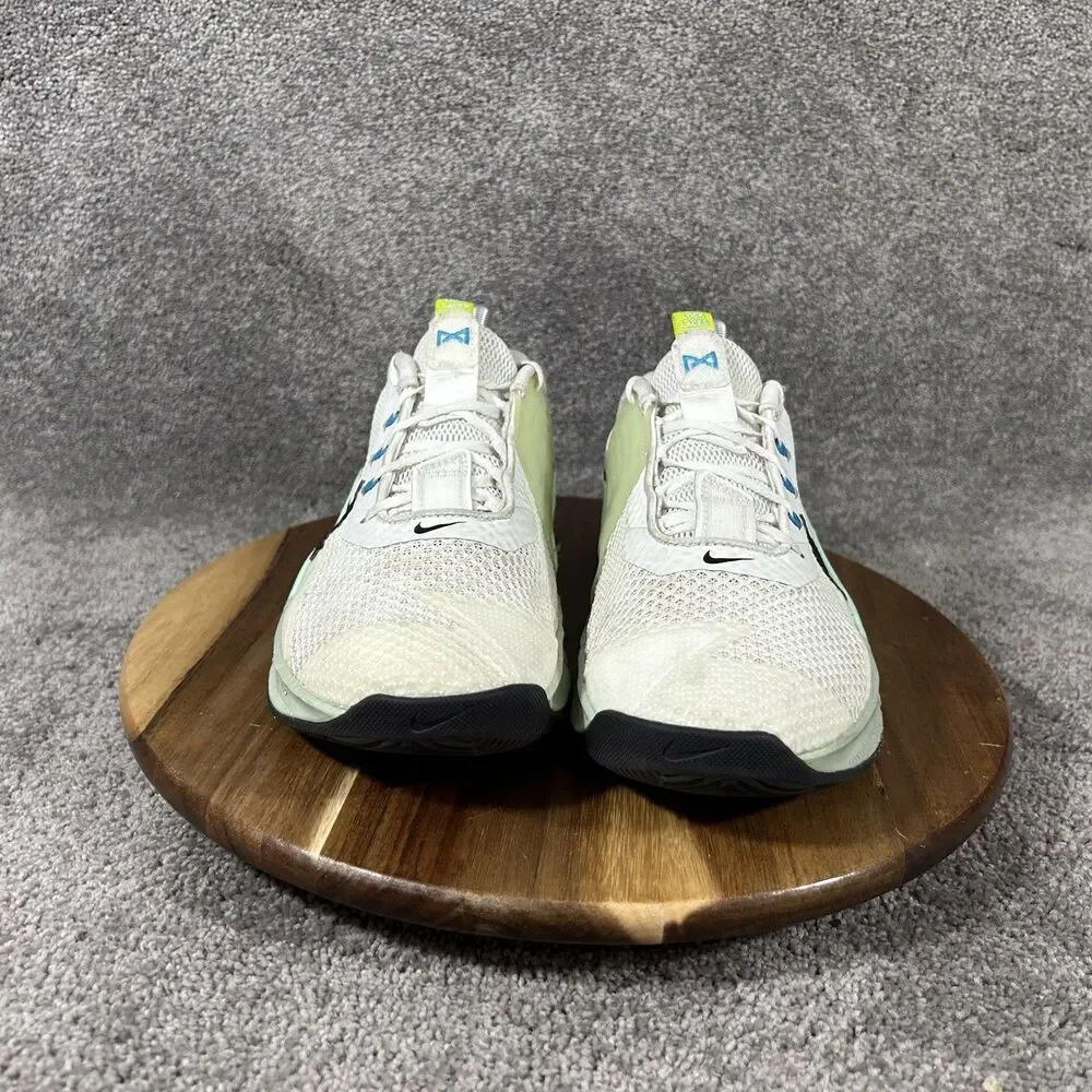 Nike Metcon 7 CZ8280-100 Women’s Sz 10 White Mint Green Training Gym Shoes Used